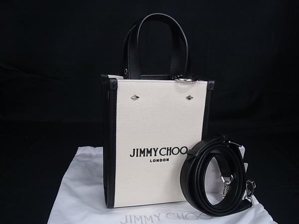 樂天商城 - ■新品同様■ JIMMY CHOO ジミーチュウ Mini N/S Tote Bag 2WAY クロスボディ ハンドバッグ ショルダー アイボリー系 FW2179