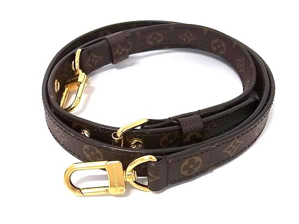 ■美品■ LOUIS VUITTON ルイヴィトン モノグラム バッグ用 ショルダーストラップ ショルダーベルト 斜め掛けブラウン系 FX2764
