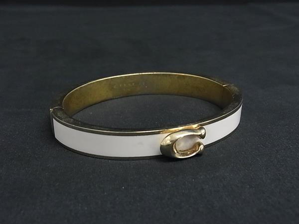 樂天商城 - COACH コーチ ブレスレット バングル アクセサリー レディース アイボリー系×ゴールド系 DL7431