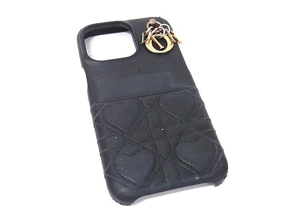 ChristianDior ディオール レディディオール ハートカナージュ レザー iPhone15 ProMax 対応 アイフォンケース スマホケース FR8569
