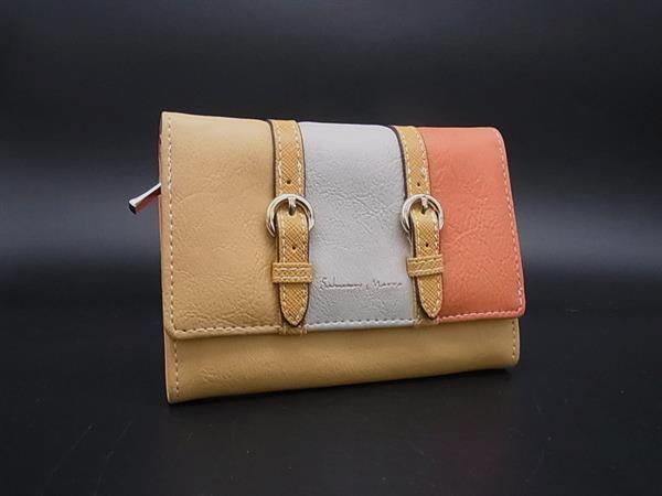 ■美品■ Salvatore Marra サルバトーレマーラ レザー 二つ折り 財布 ウォレット 札入れ 小銭入れ カード入れ イエロー系 DJ4140