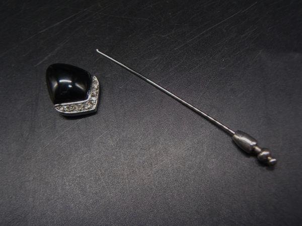 樂天商城 - ■美品■ GIVENCHY ジバンシィ ラインストーン ピンブローチ ピンバッジ アクセサリー レディース シルバー系×ブラック系 DJ4739