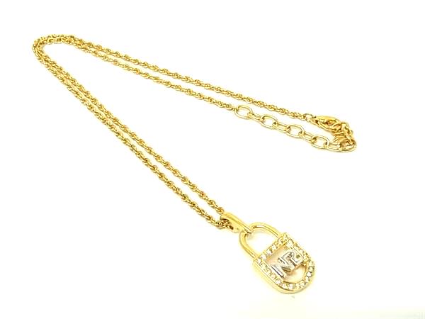 樂天商城 - ■美品■ NINA RICCI ニナリッチ ラインストーン ネックレス ペンダント アクセサリー レディース ゴールド系×シルバー系 DK4607