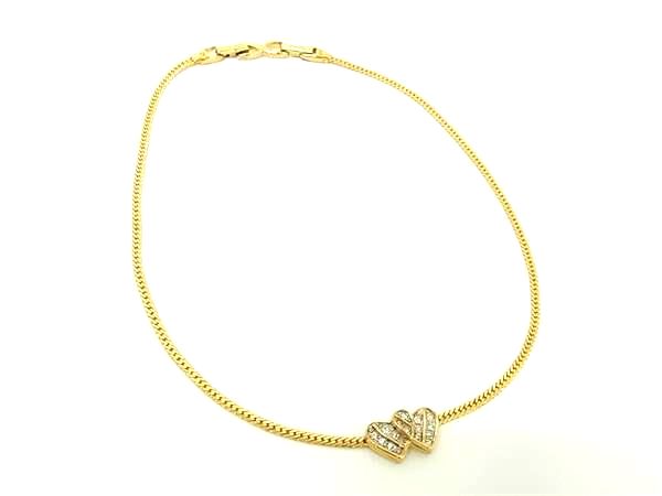 Red Coral - ■美品■ NINA RICCI ニナリッチ ラインストーン ハート ネックレス ペンダント アクセサリー レディース ゴールド系 DK5440