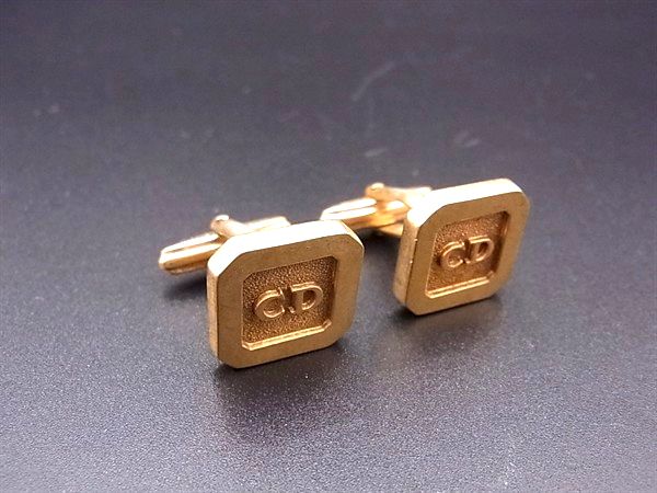 ChristianDior ディオール ヴィンテージ カフスボタン カフリンクス アクセサリー ビジネス 紳士 メンズ ゴールド系 DM7979