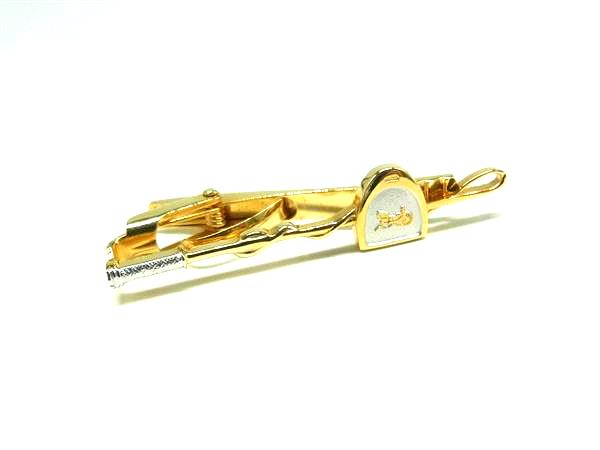 CELINE セリーヌ 馬車金具モチーフ ネクタイピン タイクリップ アクセサリー 紳士 ビジネス メンズ ゴールド系 DN2994