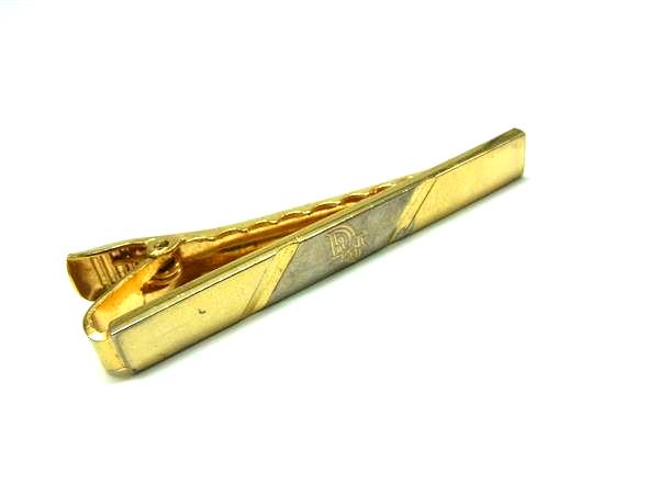 ChristianDior クリスチャンディオール ネクタイピン タイクリップ アクセサリー 紳士 ビジネス メンズ ゴールド系 DN2998