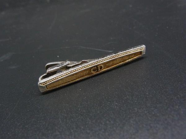 ChristianDior ディオール ネクタイピン タイクリップ アクセサリー 紳士 ビジネス メンズ ゴールド系×シルバー系 DN3017