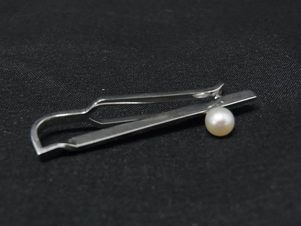 TASAKI タサキ 本真珠 アコヤ真珠 パール 約5mm SV925 ネクタイピン タイピン アクセサリー ビジネス 紳士 メンズ シルバー系 DN4890