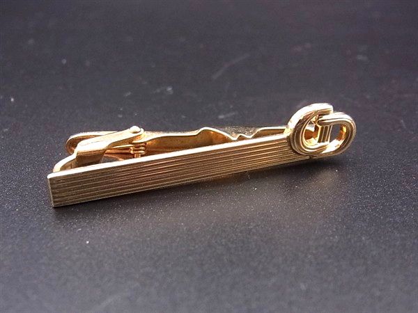 ChristianDior クリスチャンディオール ネクタイピン タイクリップ アクセサリー 紳士 メンズ ゴールド系 DM7886