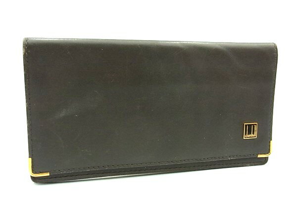 dunhill ダンヒル レザー 二つ折り 長�