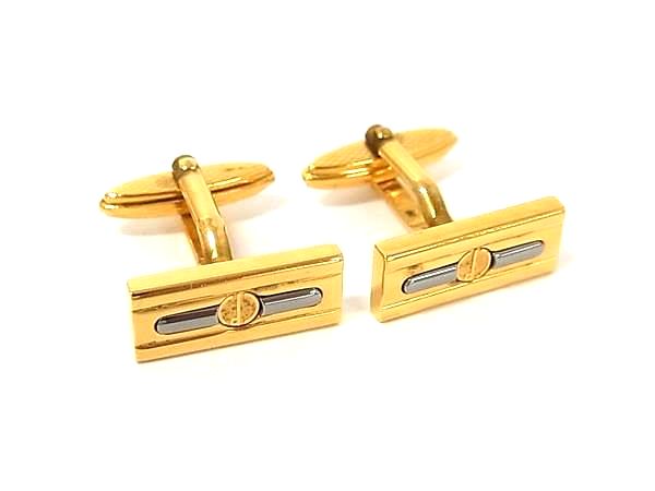 ■美品■ dunhill ダンヒル カフス カフスリンクス アクセサリー メンズ レディース ゴールド系 DN6356