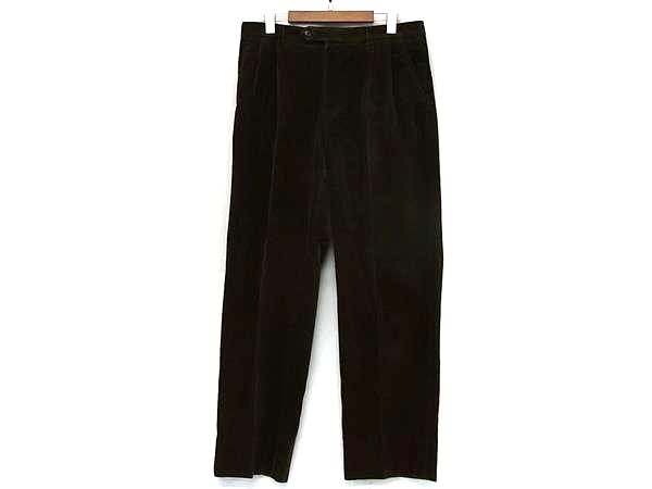 90s Burberry センタープレス ブラック ウールスラックス PM221 dn6432_1.jpg
