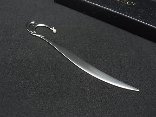 ■極美品■ MIKIMOTO ミキモト 本真珠 アコヤ真珠 パール 約3mm ブックマーカー しお...