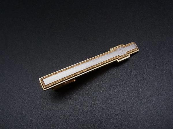 ChristianDior クリスチャンディオール タイクリップ ネクタイピン アクセサリー メンズ シルバー系×ゴールド系 DN3970