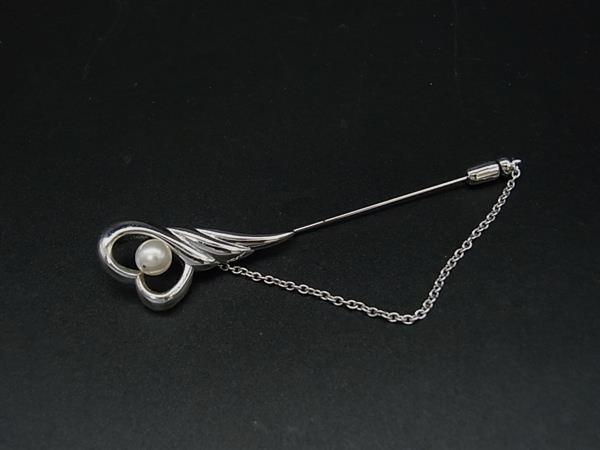 TASAKI タサキ 本真珠 アコヤ真珠 パール 約6mm SV925 ピンブローチ ピンバッジ ア...