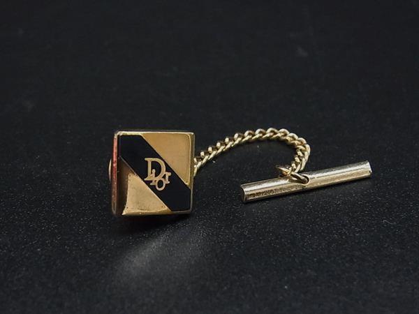 ChristianDior クリスチャンディオール タイタック ネクタイピン アクセサリー ゴールド系×ネイビー系 DN4100