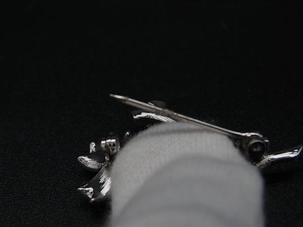 pleasure-Store 楽天市場店のSWAROVSKI スワロフスキー ラインストーン フラワー ピンブローチ ピンバッジ アクセサリー シルバー系 DN4119｜アングル3