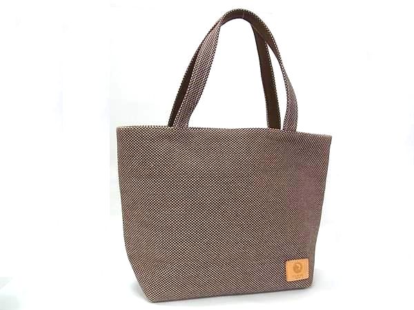 ■美品■ 松右衛門帆 まつえもんほ キャンバス トートバッグ ショルダー 肩掛けかばん ブラウン系×アイボリー系 DP4629