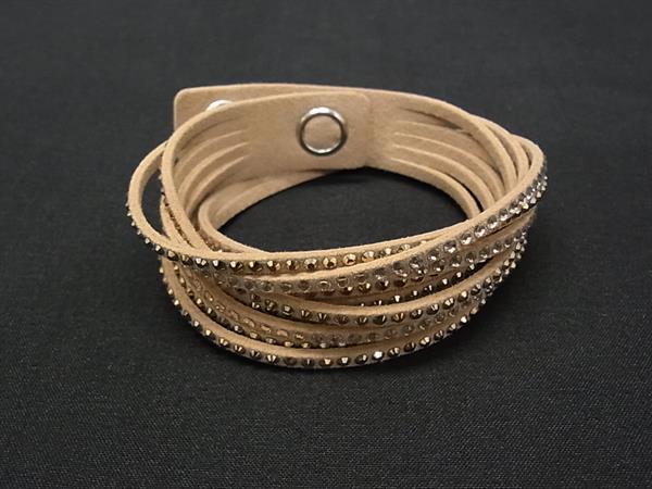 SWAROVSKI スワロフスキー ラインストーン ネックレス ペンダント チョーカー アクセサリー ベージュ系×シルバー系 DP5388