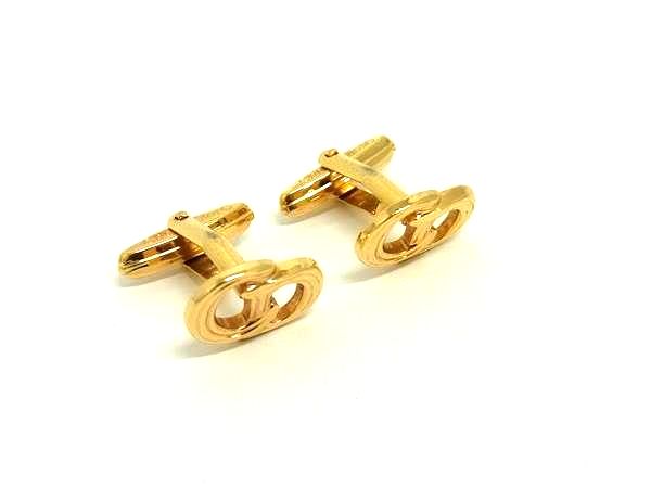 ■美品■ ChristianDior クリスチャンディオール ヴィンテージ カフスボタン カフリンクス アクセサリー メンズ ゴールド系 DK2739