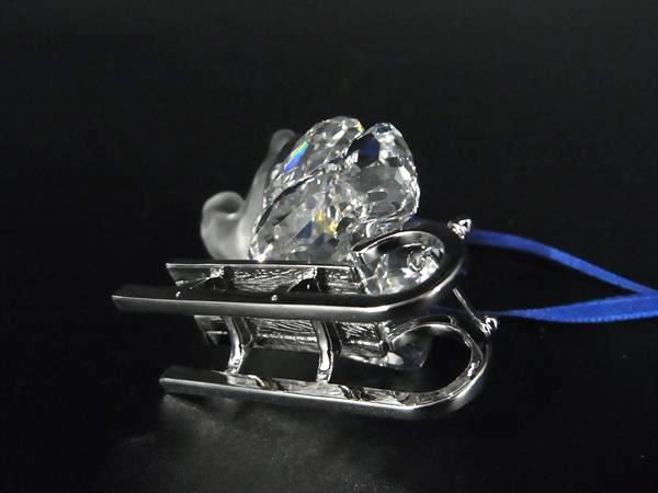 pleasure-Store 楽天市場店の■新品■未使用■ SWAROVSKI スワロフスキー クリスタルガラス ベア くま ソリ オーナメント オブジェ インテリア クリア AU8049｜アングル3