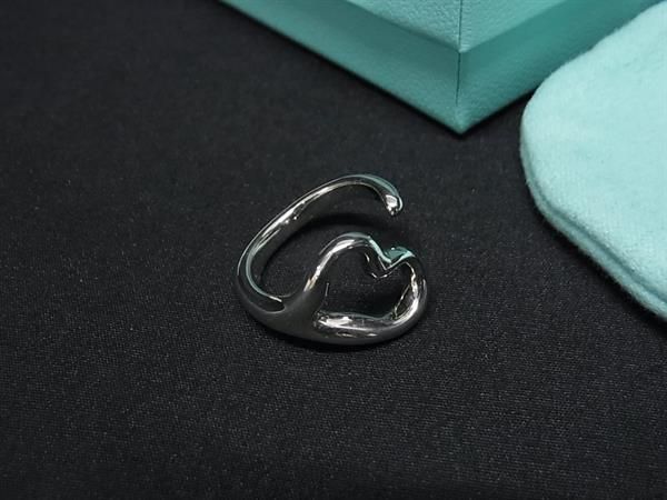 ティファニー オープンハート 指輪（レディース） ■新品■未使用■ TIFFANY＆Co ティファニー エルサペレッティ オープンハート SV925 リング 指輪 アクセサリー 約8号 シルバー系 AV8971