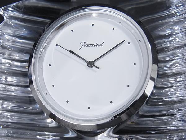 ■新品同様■ Baccarat バカラ ラランド クロック クリア クオーツ 置き時計 インテリア クリア BN3971 [3]