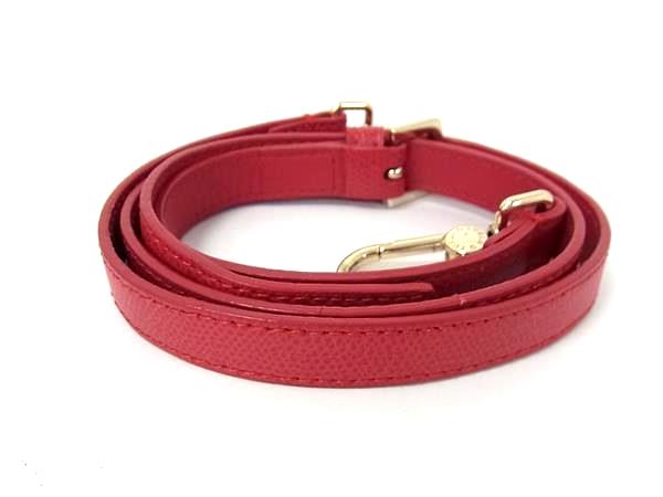 ■美品■ FURLA フルラ レザー バッグ用 ショルダーストラップ 斜め掛け 肩掛け レディース レッド系 FK5167