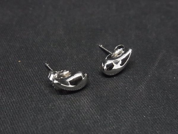 ティファニー ピアス（レディース） ■新品同様■ TIFFANY&amp;CO. ティファニー エルサペレッティ ティアドロップ PT950 プラチナ 総重量 約2.65g ピアス シルバー系 AP7460