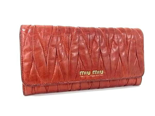 miumiu ミュウミュウ マテラッセ レザー 二つ折り 長財布 ウォレット 札入れ 小銭入れ カード入れ レディース レッド系 DI0060 miumiu ミュウミュウ マテラッセ レザー 二つ折り 長財布 ウォレット 札入れ 小銭入れ カード入れ レディース レッド系 DI0060