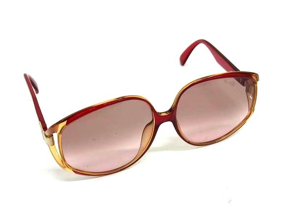 ■美品■ ChristianDior クリスチャンディオール 2320A 31 サングラス メガネ 眼鏡 レディース レッド系 DK2553