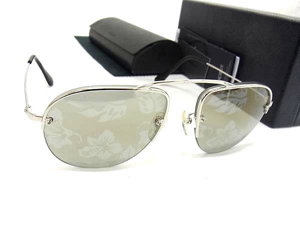 ■新品同様■ PRADA プラダ SPR580 サングラス メガネ 眼鏡 メンズ シルバー系 FA1134