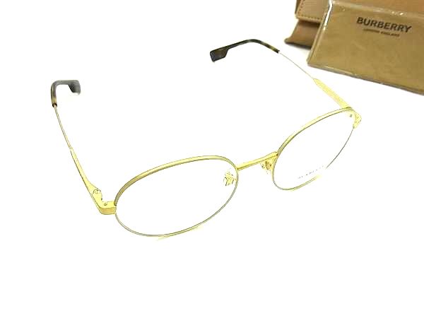 ■美品■ BURBERRY バーバリー 1363-T-D 1331 50□18 140 メガネ めがね 眼鏡 レディース メンズ ゴールド系 BN4905