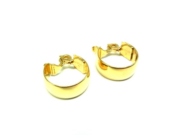 ■極美品■ MONET モネ クリップ式 イヤリング アクセサリー レディース ゴールド系 DH0141