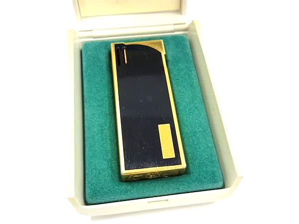 ■美品■ Maruman マルマン 高級ガスライター 喫煙グッズ 喫煙具 メンズ レディース ブラック系×ゴールド系 DI0176