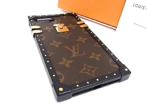 ■極美品■ LOUIS VUITTON ヴィトン M64483 モノグラム アイトランク iPhone7plus/8plus 対応 スマホケース ブラウン系 AW1863