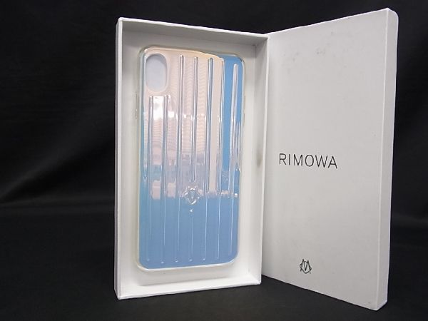 新品同様 RIMOWA リモワ オーロラ iPhoneXs Max 対応 アイフォンケース スマホケース クリア BC6078アZ