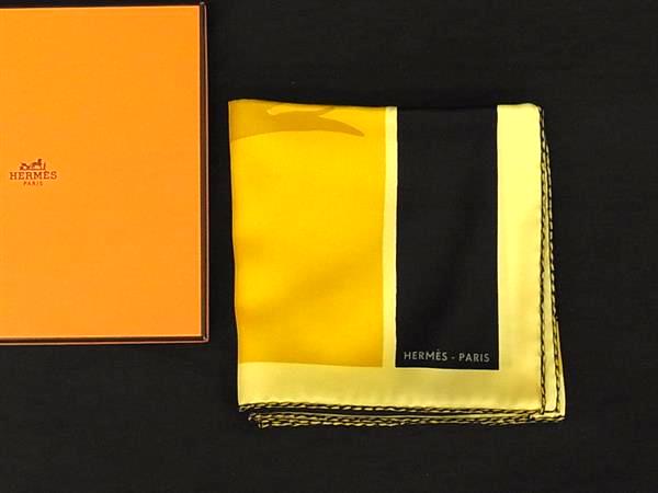 ■新品同様■ HERMES エルメス スウィング サンジェルマン カレ70 シルク100% スカーフ イエロー HA5259