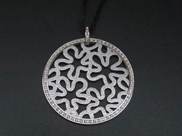 ■美品■ Folli Follie フォリフォリ ラインストーン ネックレス ペンダント アクセサリー レディース シルバー系 DJ4199