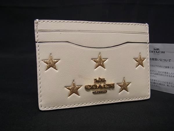 ★ 店頭完売！限定品 新品 COACH ケース スター 星柄 小銭入れ財布 COACH】コーチ コインケース レザー ラメ 星 スター プリント ロゴ
