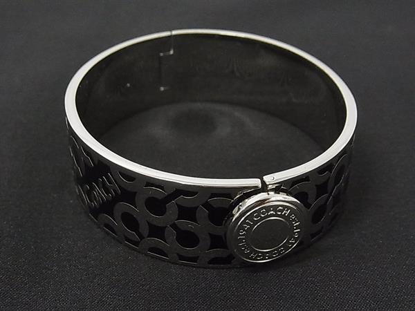 乐天商城 - ■美品■ COACH コーチ オプアート ブレスレット バングル アクセサリー レディース メンズ ブラック系 DM9348
