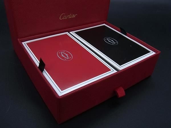 ■未開封■新品■未使用■ Cartier カルティエ トランプ カードゲーム テーブルゲーム 2点セット レッド系×..
