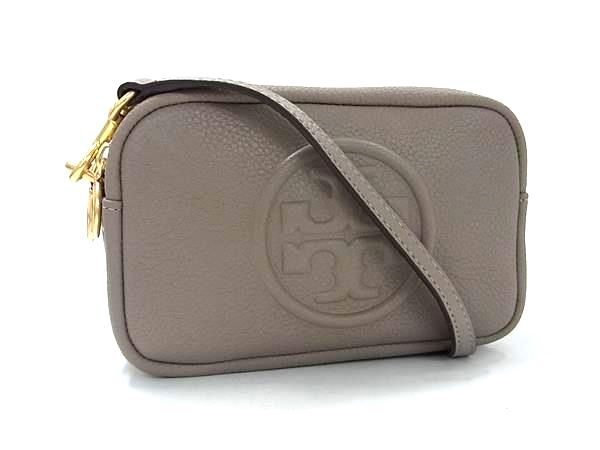 トリーバーチ 革ショルダーバッグ レディース ■新品■未使用■ TORY BURCH トリーバーチ レザー ショルダーバッグ クロスボディ ポシェット レディース グレージュ系 FC0120