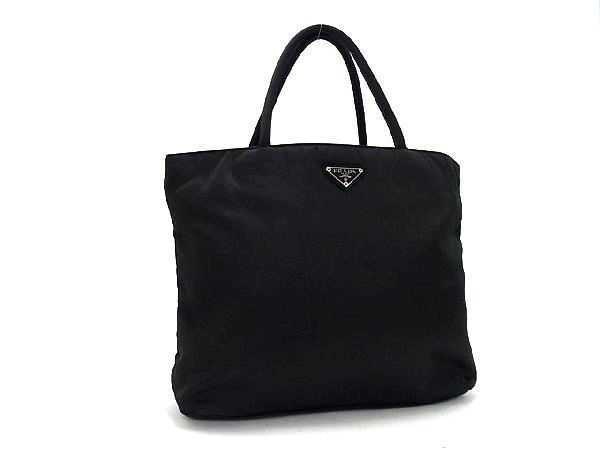 ■新品同様■ PRADA プラダ テスートナイロン トートバッグ ハンドバッグ メンズ レディース ブラック系 AS4457