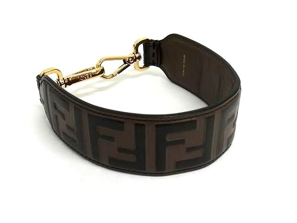 FENDI フェンディ ズッカ柄 レザー ショルダーストラップ