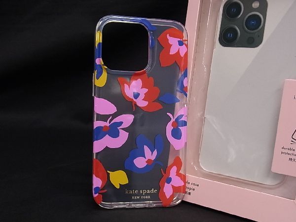 ■新品■未使用■ kate spade ケイトスペード K7944 フラワー iPhone 13PRO 対応 アイフォンケース スマホケース ピンク系 AS0815