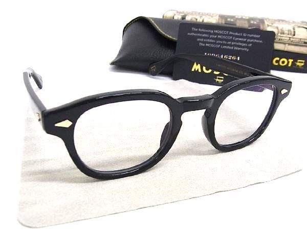 モスコット サングラス メンズ ■極美品■ MOSCOT モスコット レムトッシュ JPN LTD ? メガネ 眼鏡 メンズ レディースブラック系 AT3414
