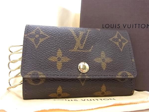 ■極美品■ LOUIS VUITTON ルイヴィトン M62630 モノグラム ミュルティクレ6 6連 キーケース 鍵入れ レディース メンズ ブラウン系 AZ0821