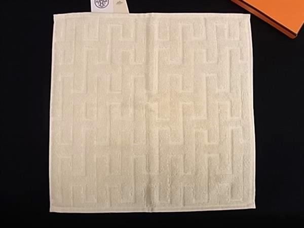 ■新品■未使用■ HERMES エルメス ステアーズ コットン100％ ハンドタオル ハンカチ レディース メンズ ..